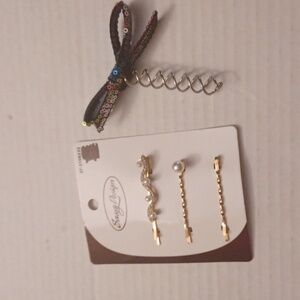 4/$30 New Hair Pins & Bun Bow - Hair Accessories